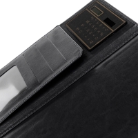 Ежедневник недатированный,формат А5, 140 листов, в клетку, обложка кожзам, с хлястиком, с калькулятором, чёрный