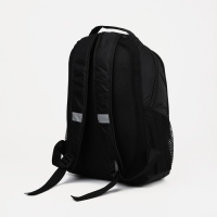 Рюкзак мужской со светоотражающими элементами, &laquo;Сакси&raquo;, 2 отдела на молниях, 4 наружных кармана, цвет чёрный/синий