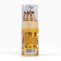 Цветные карандаши мини в тубусе, 12 шт «Котики» Цветные карандаши мини в тубусе, 12 шт «Котики»