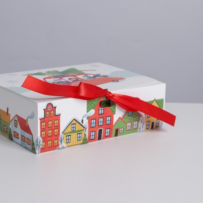 Коробка подарочная новогодняя складная «Новогодние истории», 16.5 х 12.5 х 5 см, Новый год Коробка подарочная новогодняя складная «Новогодние истории», 16.5 х 12.5 х 5 см, Новый год