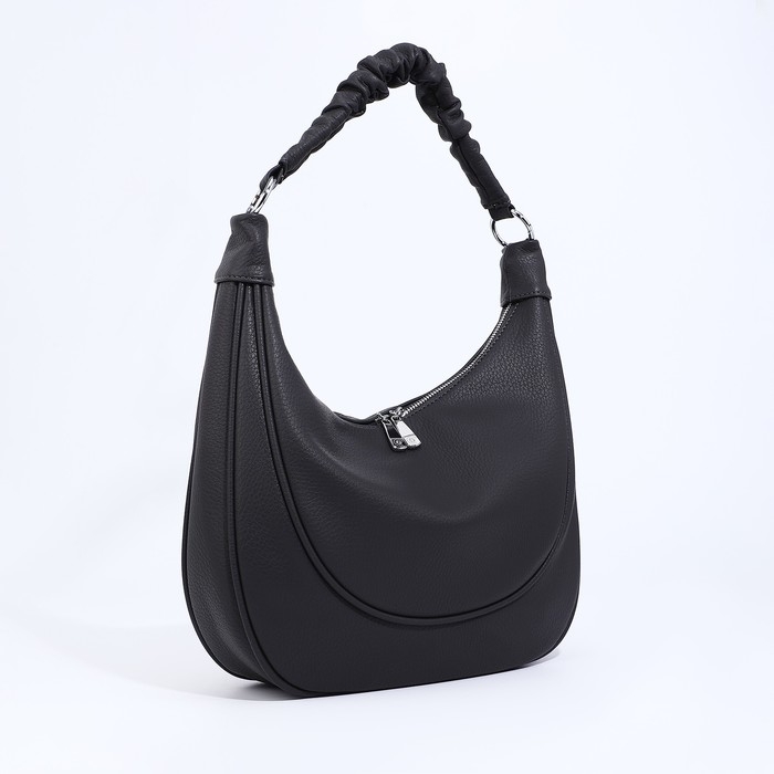 Сумка-мешок на молнии, наружный карман, длинный ремень, цвет тёмно-серый Сумка-мешок на молнии, наружный карман, длинный ремень, цвет тёмно-серый