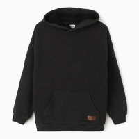 Толстовка детская, цвет чёрный меланж, рост 146 см Толстовка детская, цвет чёрный меланж, рост 146 см