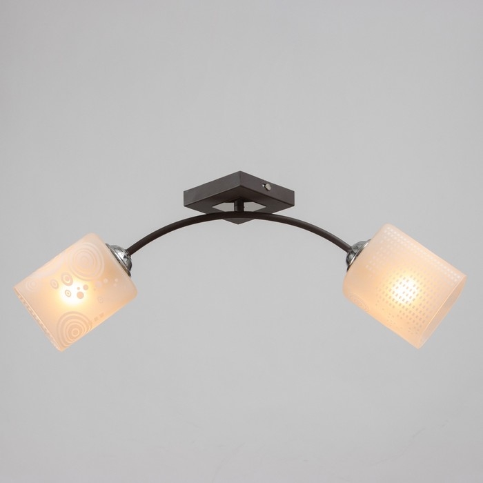 Люстра ГАЛЛОП Каскад 2х60Вт Е27 коричневый  15х50х25см