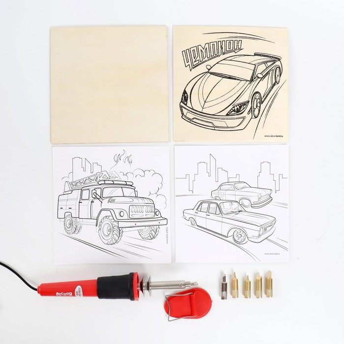 Набор для выжигания и росписи по дереву «Чемпион» Набор для выжигания и росписи по дереву «Чемпион»