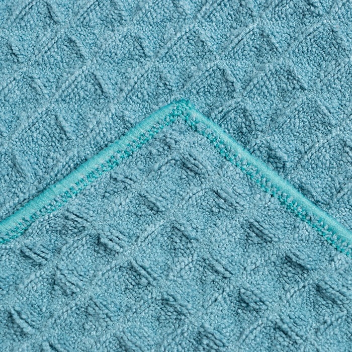 Набор для бани и ванной Этель «Вафля» полотенце 70*140 см+чалма 21*25 см, цв.синий Набор для бани и ванной Этель «Вафля» полотенце 70*140 см+чалма 21*25 см, цв.синий