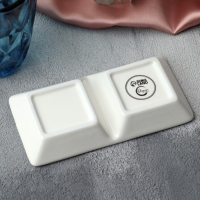 Менажница керамическая &laquo;Море&raquo;, 13.8 х 7 см, цвет белый