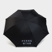 Зонт женский механический &laquo;FCKNG WTHR&raquo;, 8 спиц, d=95, цвет чёрный