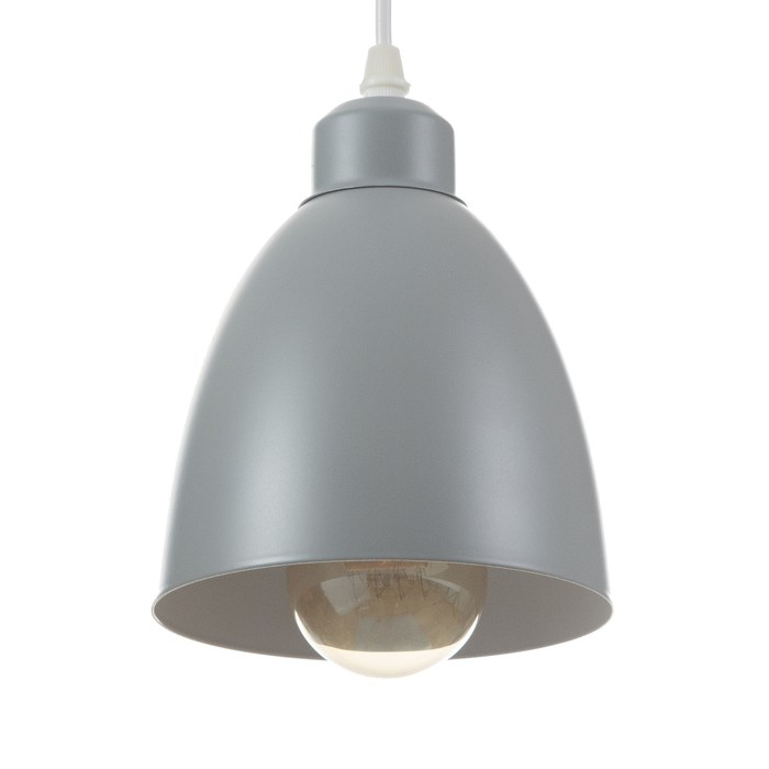 Светильник BayerLux Подвес "Овал" 1x40Вт E27 серый 14х14х18-98 см