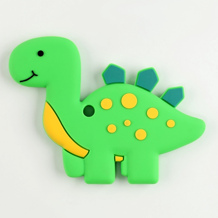 Прорезыватель силиконовый для зубов «Дино», цвет зелёный Прорезыватель силиконовый для зубов «Дино», цвет зелёный