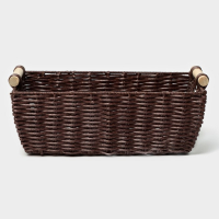 Корзина для хранения ручной работы LaDо́m &laquo;Лоза&raquo;, плетёная, с ручками, 38&times;27&times;14 см, цвет коричневый