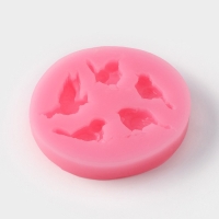 Молд Доляна &laquo;Пять птиц&raquo;, силикон, 6&times;5,5&times;1 см, цвет розовый