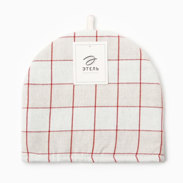 Новый год.Грелка на чайник Этель "Bright cage" 28х28см, 100% хл., рогожка 186 г/м2