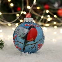 Шар "Сказочный снегирь 2", 80 мм., в подарочной упаковке Шар "Сказочный снегирь 2", 80 мм., в подарочной упаковке