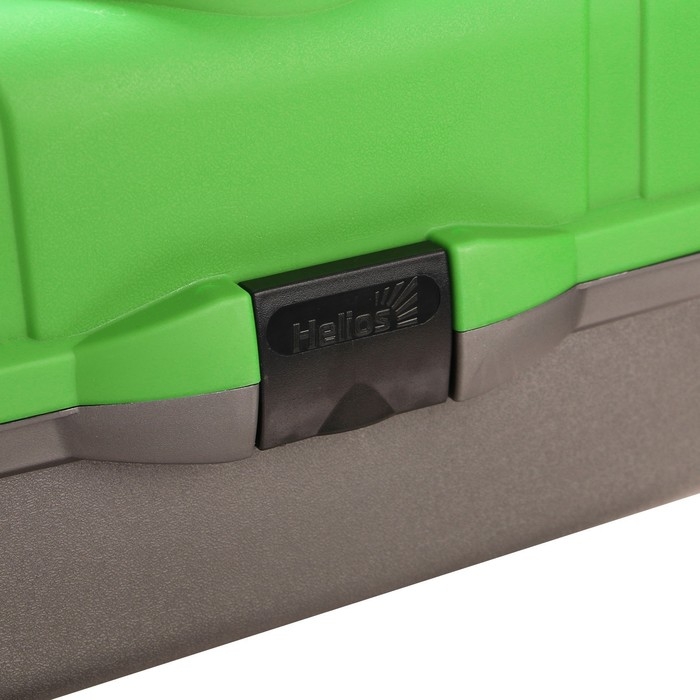 Ящик рыболовный HELIOS трёхполочный, зеленый