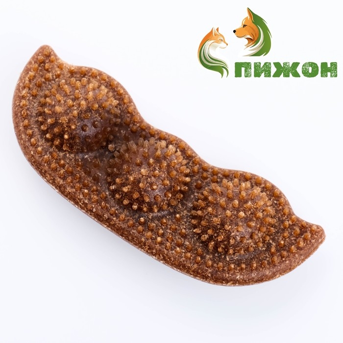 Игрушка для собак Игрушка для собак "Горох", TPR+Бамбук, массажная, 14 х 3,5 х 5 см