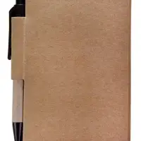 Мини-блокнот Eco Light c ручкой с черными элементами Мини-блокнот Eco Light c ручкой с черными элементами