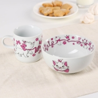 Набор детской посуды, 2 предмета: салатник, кружка "Кошечка Мари", Коты Аристократы Набор детской посуды, 2 предмета: салатник, кружка "Кошечка Мари", Коты Аристократы