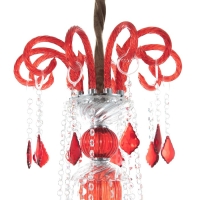 Люстра "Карина" 8хЕ14 40Вт красный 75х75х100-130см BayerLux Люстра "Карина" 8хЕ14 40Вт красный 75х75х100-130см BayerLux