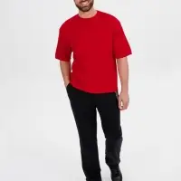 Джемпер с коротким рукавом Siluetti Volumica, красный, размер XS/S