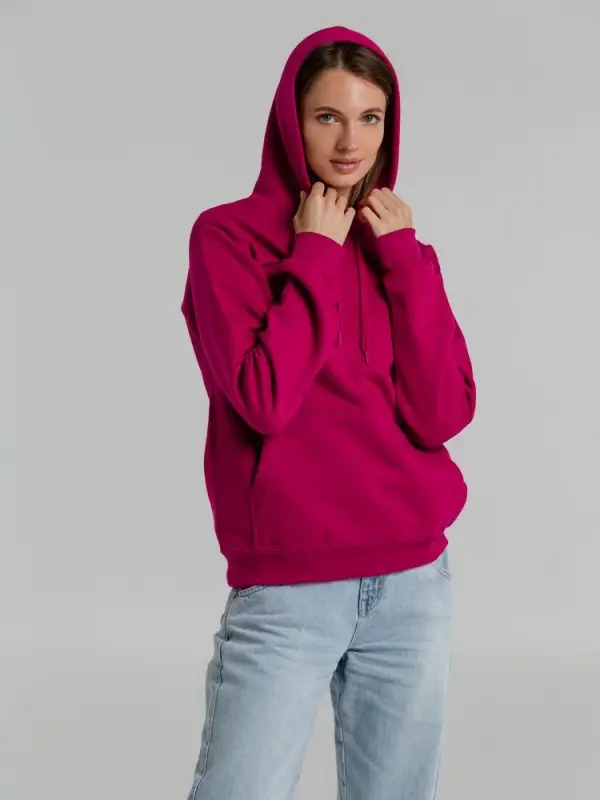 Толстовка с капюшоном Snake II ярко-розовая (фуксия), размер XS
