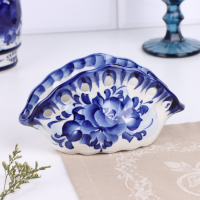 Салфетница &laquo;Ракушка&raquo;, гжель