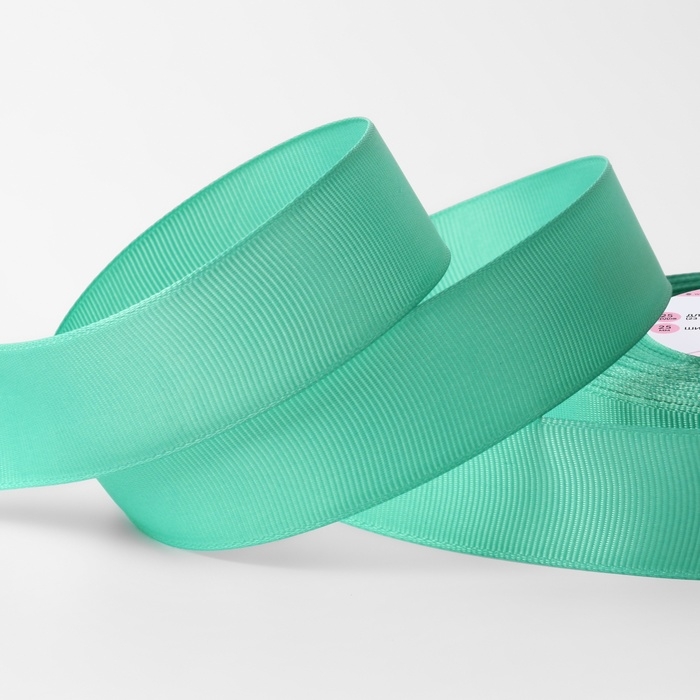 Лента репсовая, 25 мм, 23 &plusmn; 1 м, цвет бирюзовый №155