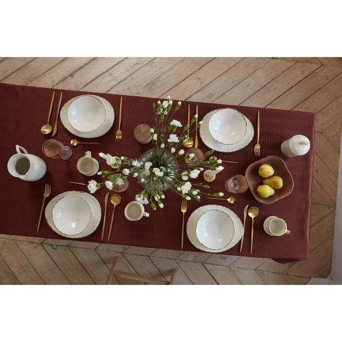 Скатерть "Этель" Shine 150*220 +/-3см, цв.шоколад, пл. 192 г/м2, хл с ВГМО