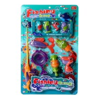 Рыбалка &laquo;Волна океана&raquo;, 8 рыбок, удочка, сачок, цвета МИКС