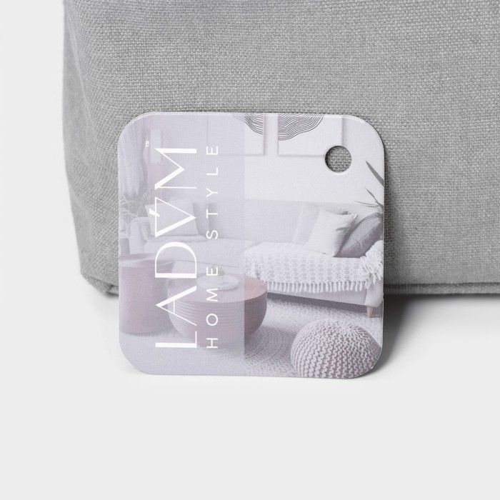 Корзина для хранения LaDо́m, с ручками, 23&times;16&times;12 см, цвет серый