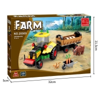 Конструктор Ферма &laquo;Трактор с телегой&raquo;, 262 детали
