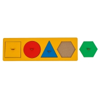 Рамка - вкладыш &laquo;Учим фигуры&raquo;, цвет МИКС