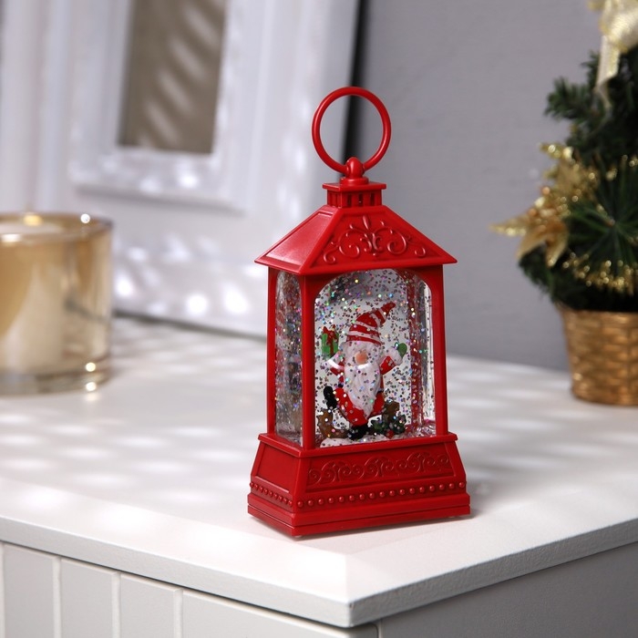 Светодиодная фигура &laquo;Дед Мороз&raquo; 7.5 &times; 13 &times; 4.3 см, пластик, батарейки АААх2 (не в комплекте), свечение тёплое белое