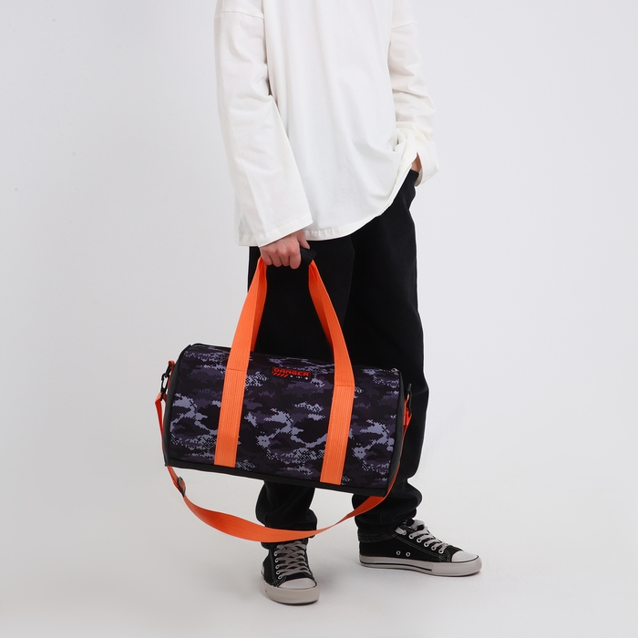 Сумка детская спортивная для мальчика &laquo;Камуфляж&raquo;, 40*20*20 см, 40*20 х см, отдел на молнии, цвет чёрный