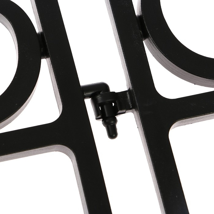 Ограждение декоративное, 32 &times; 300 см, 6 секций, пластик, чёрное