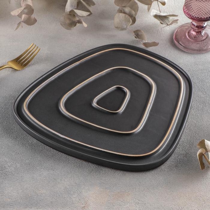 Блюдо керамическое для подачи &laquo;Таллула&raquo;, 27&times;26&times;1,5 см, цвет МИКС