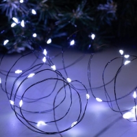 Гирлянда «Нить» 10 м роса, IP20, чёрная нить, 100 LED, свечение белое, 12 В Гирлянда «Нить» 10 м роса, IP20, чёрная нить, 100 LED, свечение белое, 12 В