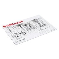 Альбом для черчения А4, 10 листов, блок 200 г/м&sup2;, на клею, ErichKrause, горизонтальная рамка