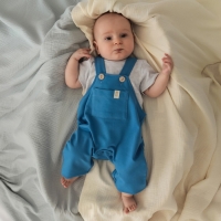 Комплект: футболка и комбинезон Крошка Я BASIC LINE, рост 62-68 см, синий