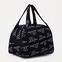 Сумка дорожная женская на молнии, держатель для чемодана, цвет чёрный Сумка дорожная женская на молнии, держатель для чемодана, цвет чёрный