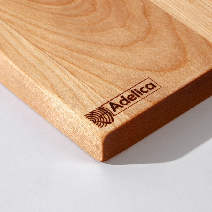 Доска разделочная с металлической ручкой Adelica, 24&times;16&times;1,8 см, пропитана минеральным маслом, берёза