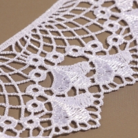 Воротник пришивной, гипюровый, 21 &times; 6,5 см, цвет белый