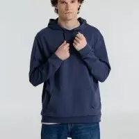 Толстовка с капюшоном унисекс Hoodie, синий меланж, размер 3XL