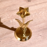 Подсвечник "Тюльпан" латунь 18 см