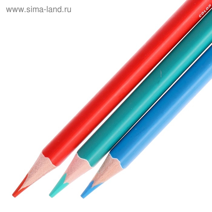 Карандаши 24 цвета BrunoVisconti Easycolor, трёхгранные