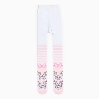 Колготки детские «Мари», Коты аристократы, рост 116-122 см, цвет белый/розовый Колготки детские «Мари», Коты аристократы, рост 116-122 см, цвет белый/розовый