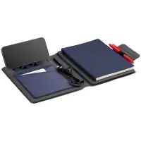 Органайзер с блокнотом и аккумулятором Oiro, синий Органайзер с блокнотом и аккумулятором Oiro, синий