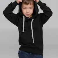 Толстовка с капюшоном детская Kirenga Kids, черная, 12 лет Толстовка с капюшоном детская Kirenga Kids, черная, 12 лет