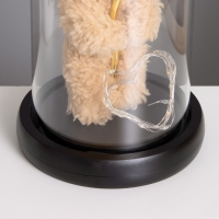 Ночник колба «Мишка с цветком» LED красный 3хААА 10,5х10,5х22см Ночник колба «Мишка с цветком» LED красный 3хААА 10,5х10,5х22см