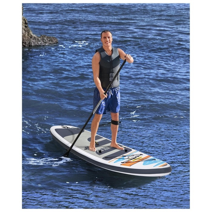 SUP-доска Bestway White Cap Convertible, 305&times;84&times;12 см, комплект: насос, лиш, киль, сумка, сиденье, 65341