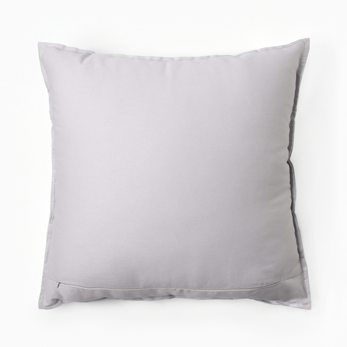 Подушка Этель, 45х45+1 см, светло-серый, 100% хлопок